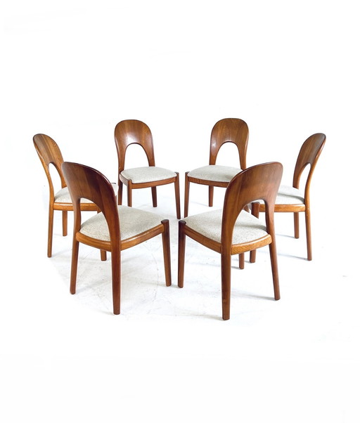 6x chaises vintage 'Morten', Koefoeds Hornslet '70s