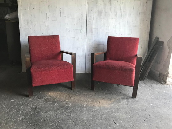 Set di poltrone in stile Art Déco, anni '40 – Sedie e poltrone, Art Deco (photo 5 of 6)