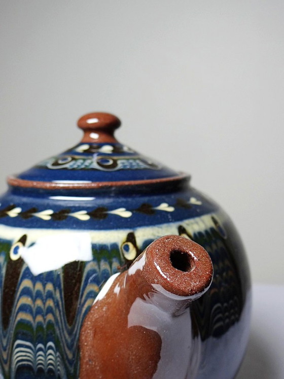 Tetera troyana antigua de terracota vidriada, Bulgaria, años 70-80. – Poterie Troyenne, Loza, Ceramic (photo 9 of 12)