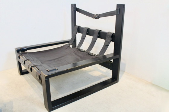 Ensemble de salon par Atelier Sonja Wasseur, Salons de jardin & lounge design d'occasion, Cuir, Bois (photo 11 sur 14)