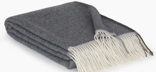 Douillet Kaschmir- und Merinowollplaid, Grau
