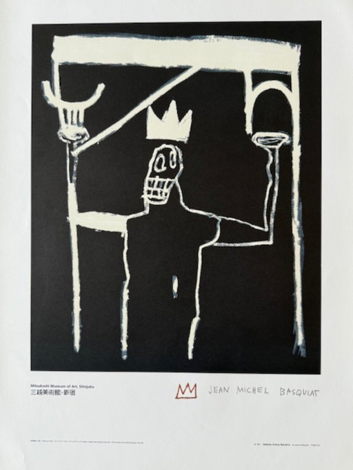 Jean-Michel Basquiat – Untitled "Le Roi" – Lithographie Enrico Navarra 1997 – Exposition Mitsukoshi Museum Japon