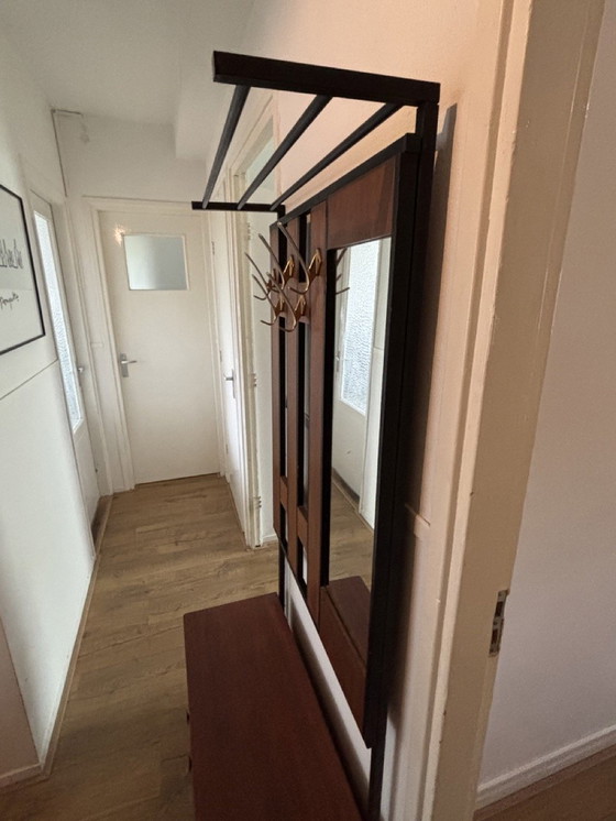 Image 1 of Vintage Mid - Century Coat Stand With Seat/Cabinet.