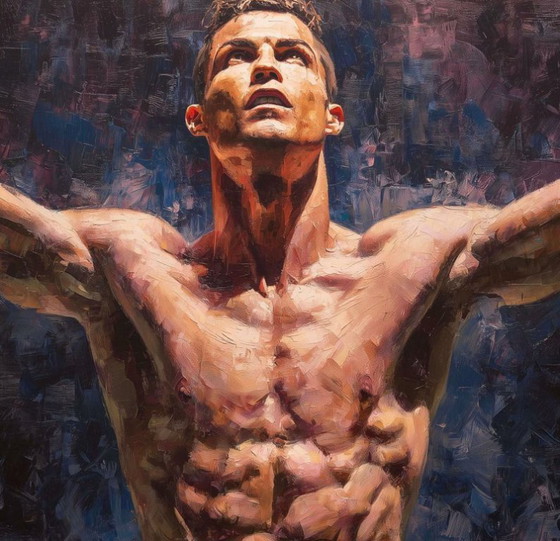Image 1 of Alberto RICARDO - Cristiano Ronaldo 3 - Lienzo de artista