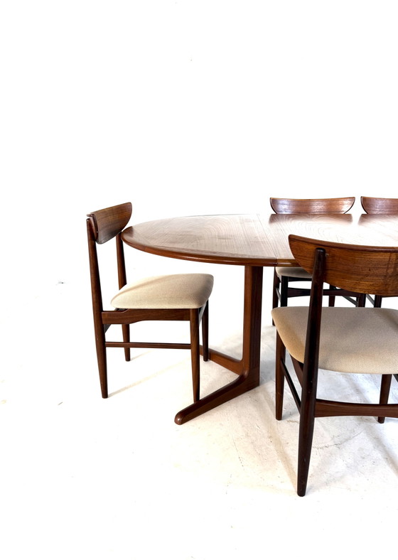 Vintage extendable Danish dining table, Falster Møbelfabrik '60 – Wood, Metal (photo 14 of 15)