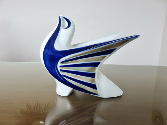 Image 1 of Paloma "sargadelos" in ceramica, colomba, Spagna, anni '70 '80