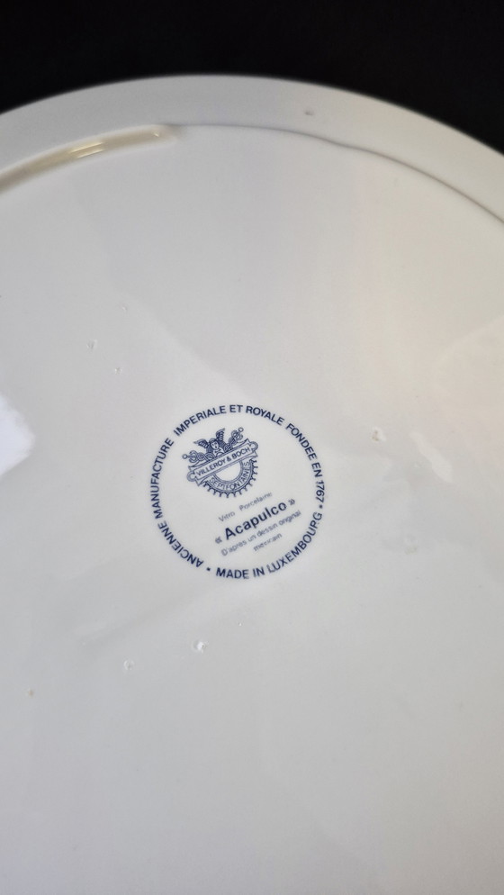 Image 1 of Acapulco Villeroy & Boch 6 x Piatti per fonduta logo blu