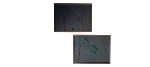 2 smoky brown vintage photo frames