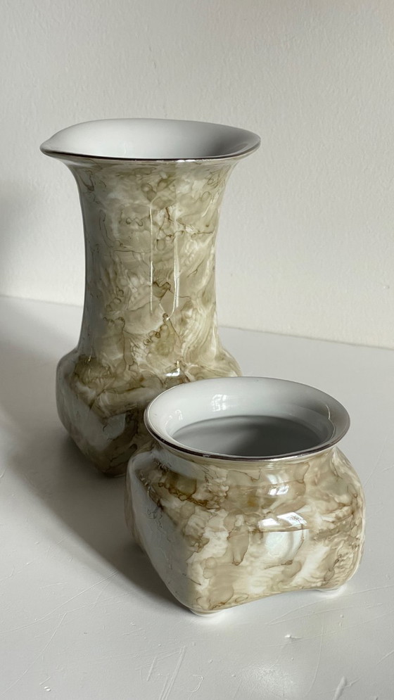 Image 1 of Karolina-Porzellanvasen, Polen, 1970er/80er Jahre