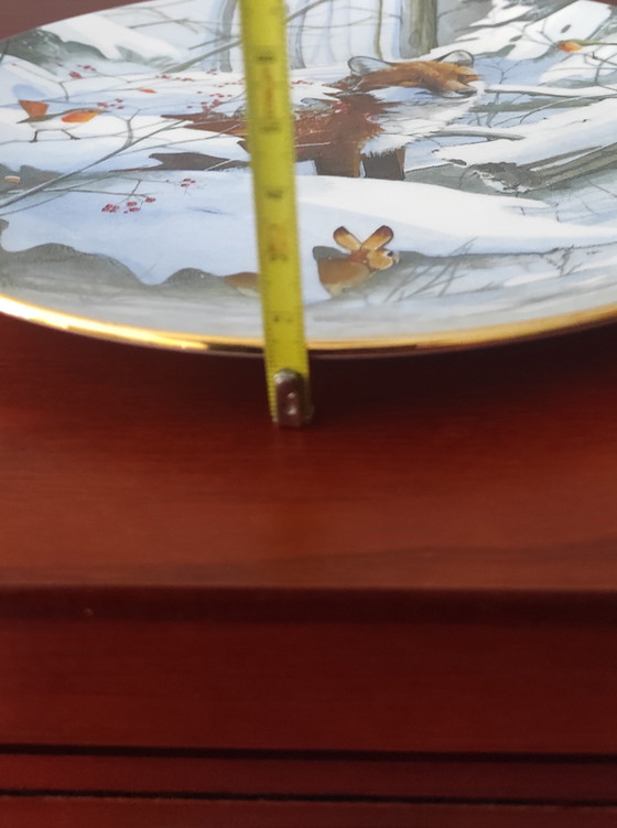 Image 1 of Plaque murale vintage Walty Dudok van Heel « Winter » – Porcelaine fine limitée (n° 515)