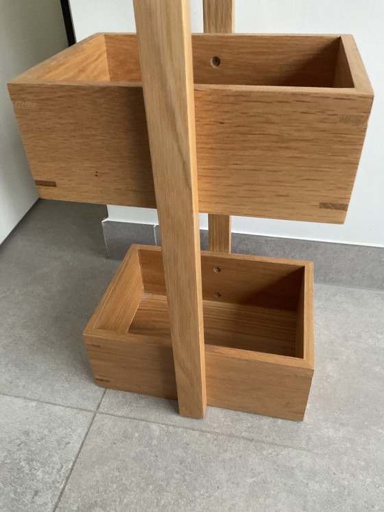 Wireworks Mezza Design Etagère in Oak Wood | Lincoln Rivers, Column, Brown (photo 2 of 5)