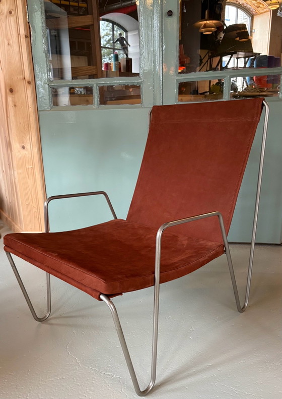 Fritz Hansen Bachelor Chair Verner Panton, Fauteuils, Leer, Metaal, Bruin (foto 3 van 12)