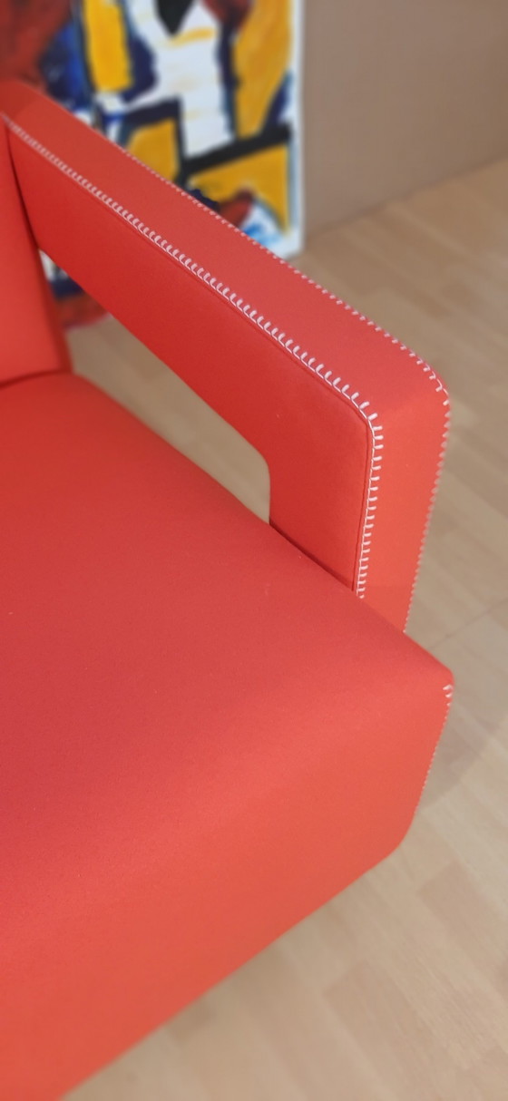 Image 1 of Cassina 2 Poltrona 637 Utrecht Nuova Mai Usata Lampo Rosso Lana 13L