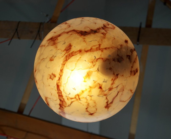 Art Nouveau Glass Pendant, Czechoslovakia, 1920s, Pendant lamps, Purple (photo 11 of 15)