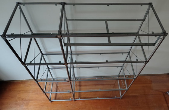 Image 1 of Vintage wandkast met 2 bijzettafels (Ikea Laxvik)