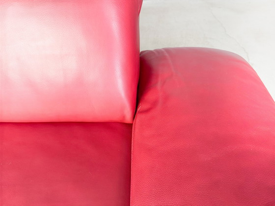 Image 1 of Original Koinor Volare Sofa Design Couch Leather Red Corner Sofa