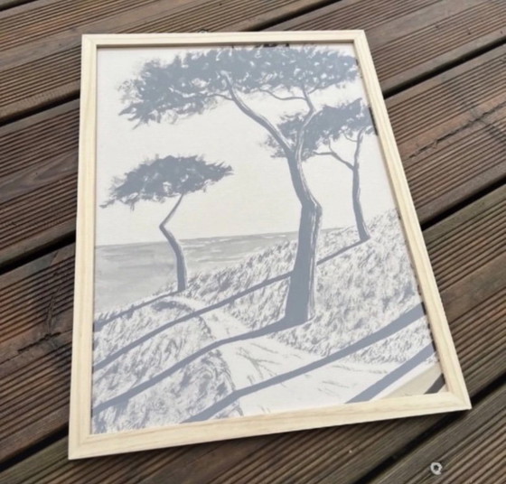 Image 1 of Oost-Indische inkt op natuurpapier. Formaat 40x30cm.