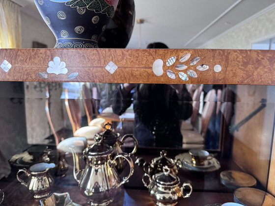 Image 1 of Esclusiva parete attrezzata di design Carpanelli – vero legno, madreperla, illuminazione