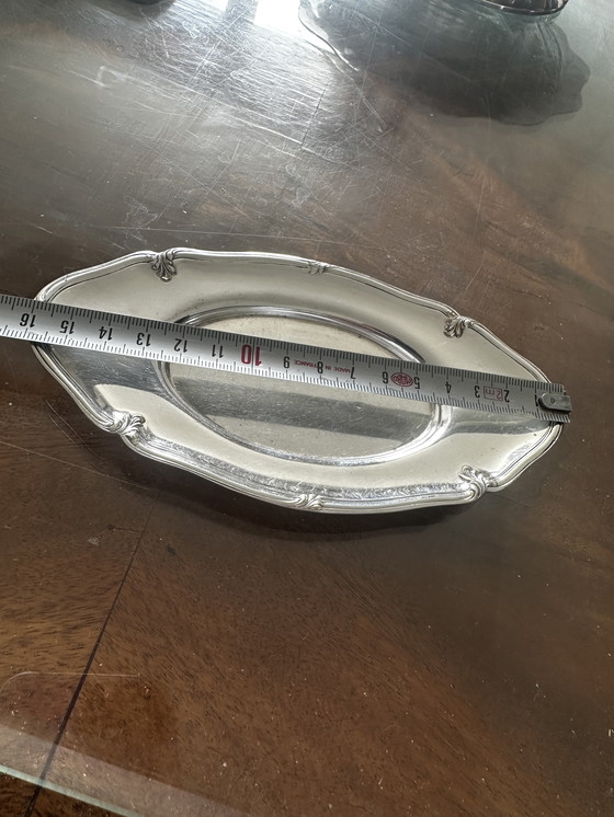 Image 1 of Kleine Hors d'Oeuvre-Platte Metall Silber HOKA 16 Cm / 8 Cm