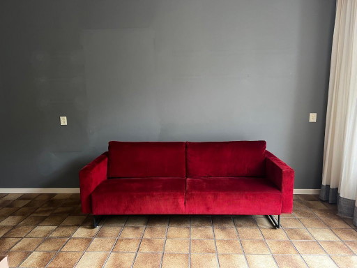 Divano Cassina Velluto a Coste Rosso