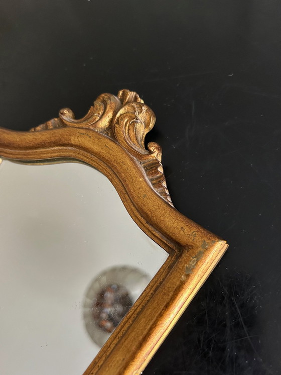 Image 1 of Golden Wood Wall Mirror