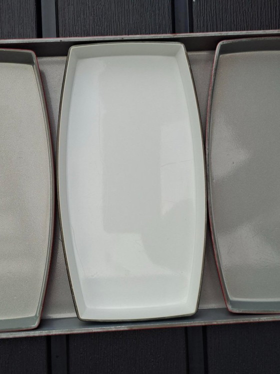 Vassoio da portata Robex con tre inserti, melamina., Accessori da cucina, Plastica, Rosso, Vintage (foto 10 di 11)