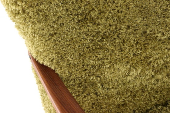 Image 1 of Two tone doodle fauteuil 'Wing' vintage gestoffeerd 