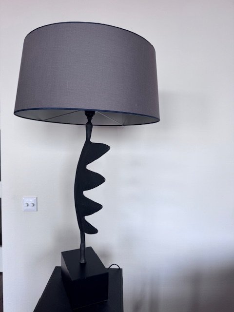 Image 1 of Tovaglia Porta Romana Giacometti Leaf nero opaco