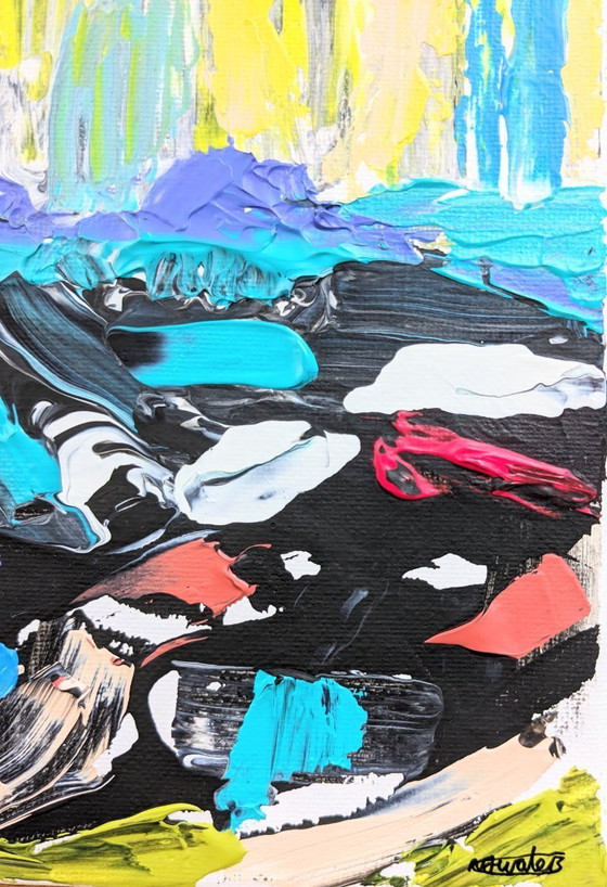 Image 1 of CAPE CORNWALL BRISONS ORIGINAL ACRYLIC PAINTING SEASCAPE CANVAS NIGEL WATERS ART