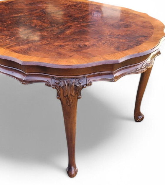 Image 1 of Elegante Franse eetkamerset- Eetkamertafel met 4 stoelen - klassieke Louis XVI stijl