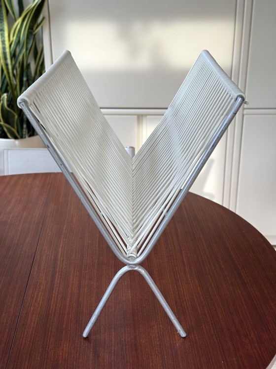 Portariviste Spaghetti Vintage Porta LP PVC Bianco Space Age – Metal, Plastic (photo 4 of 15)