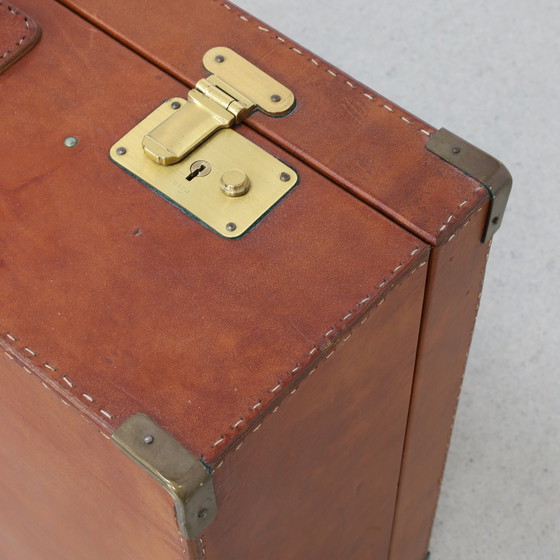 Image 1 of Valigia da viaggio vintage in pelle di lusso fatta a mano in Italia