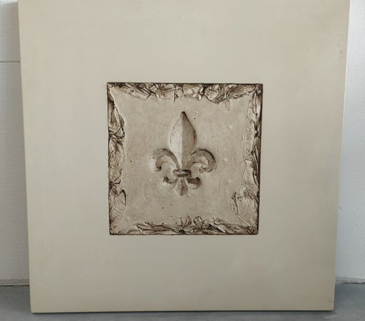 Décorations murales avec Fleur-de-lis, Beige