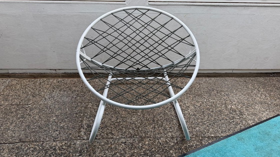 Vintage IKEA PS Axvall Rocking chair Niels Gammelgaard, Metal, White (photo 4 of 5)
