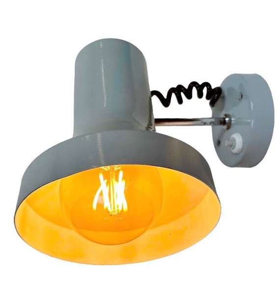 Image 1 of Vintage Grey Metal Wall Lamp by Josef Hurka for Napako, 1970s