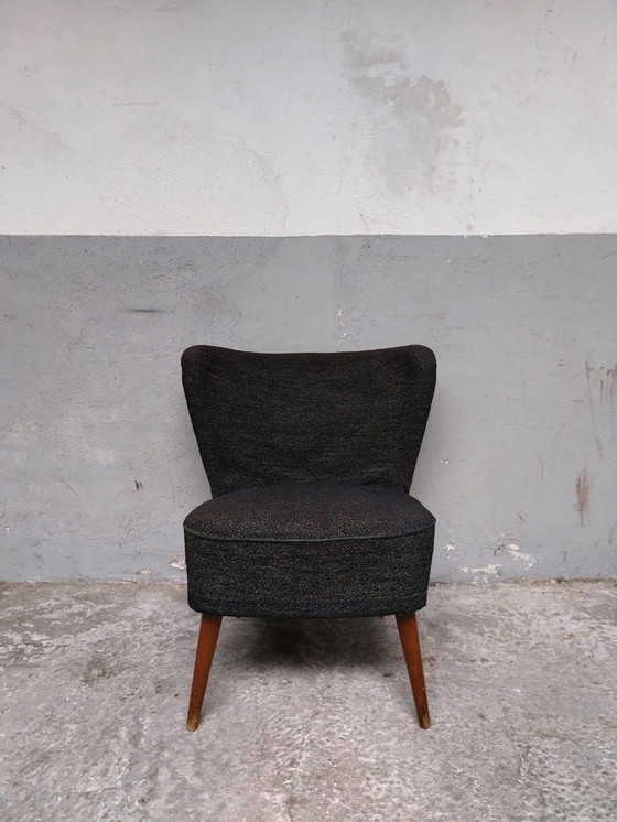 Image 1 of vintage grijze cocktailstoel