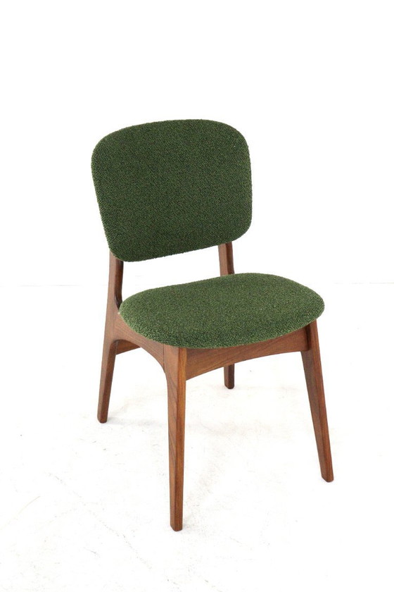 Image 1 of Set van 6 Nederlandse eetkamerstoelen stoelen vintage gestoffeerd