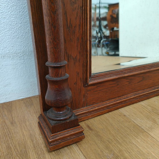 Image 1 of Specchio antico sfaccettato, specchio da camino rustico