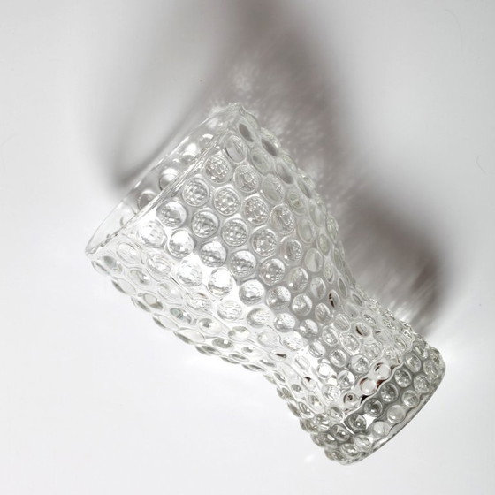 Image 1 of Mid-Century Clear Pressed Glass Vase by Jan Schmid, Rosice / 1961