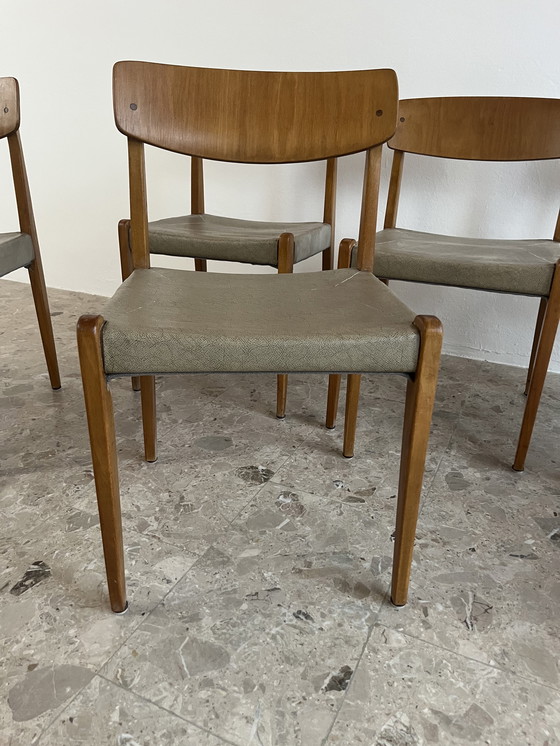 Image 1 of Mid-century dining chairs, set of 6; Thonet, model 640L