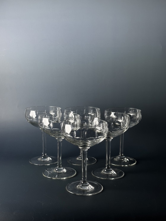 Image 1 of 6 Cocktailglazen - Verreries Doyen, jaren 1930