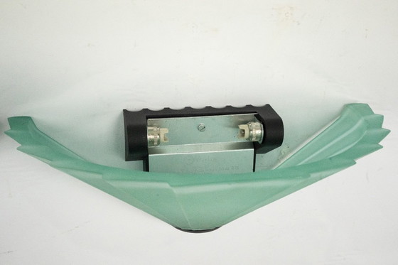 Image 1 of Set of six De Majo sconces in thick green murano glass. Italy 1980s