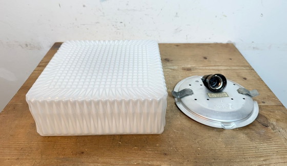 Image 1 of Vintage Wall Or Ceiling Light with Milk Glass, 1970s