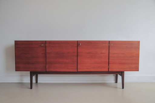 Vintage Deens Dressoir Zwart Wit Lades