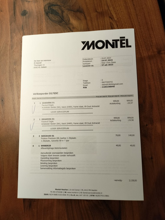 Image 1 of 2 leren fauteuils 