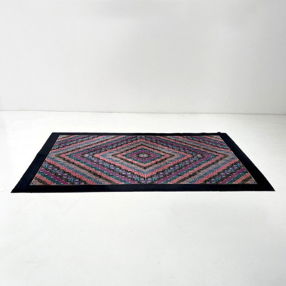 Image 1 of Large Geometric Wool Rug from Missoni, 1980s