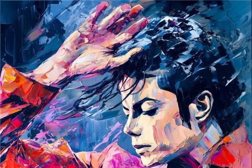 Alberto Ricardo - Michael Jackson - Lithografie van de kunstenaar – lithos zeefdrukken, Canvas (photo 2 of 14)