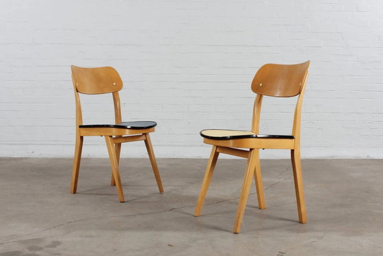 50s kitchen chairs 2-piece set rockabilly vintage design – Dining chairs, Wood (photo 4 of 11)