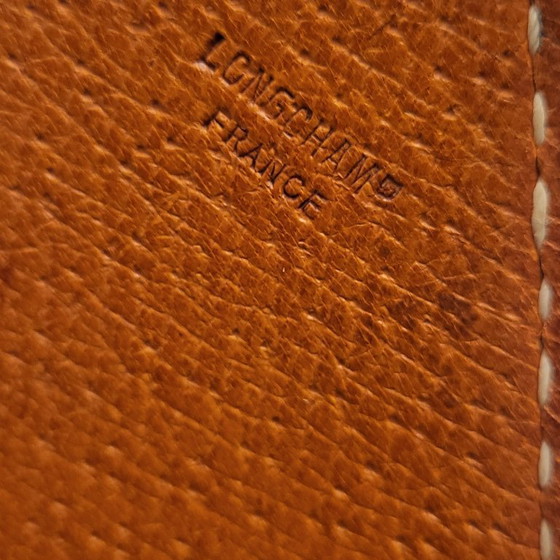 Image 1 of Longchamp leather pipe holder, 1950s-60s, Made in France