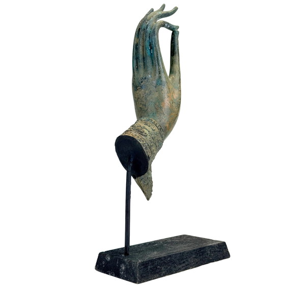 Antigua mano de Buda tailandesa de bronce – Vitarka Mudra – Siglo XIX – Esculturas, Bronze (photo 2 of 8)